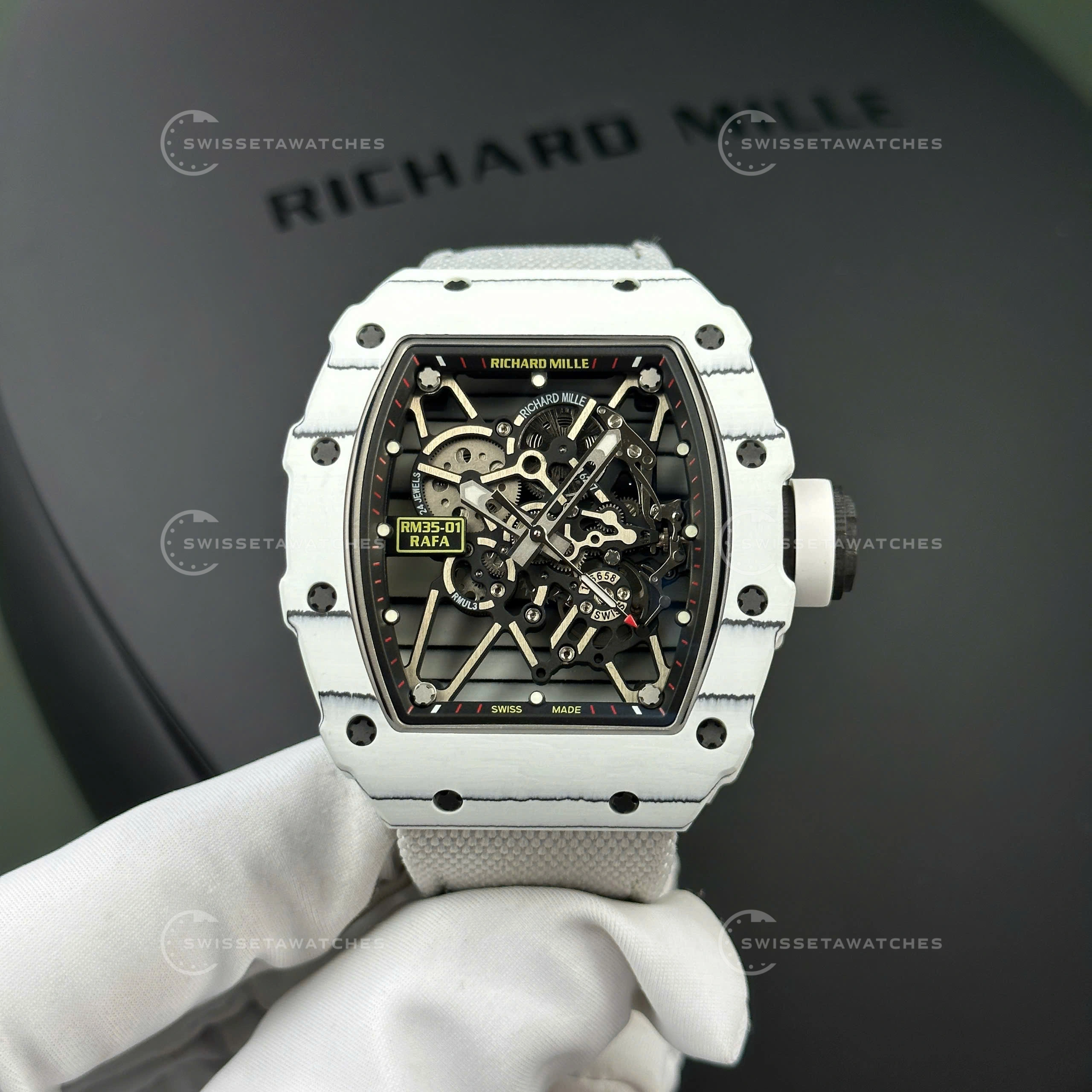 RICHARD MILLE RM35-01 RAFAEL NADAL BLACK CARBON TPT BBR V3 BEST QUALITY REPLICA 49.94MM x 44 (1)