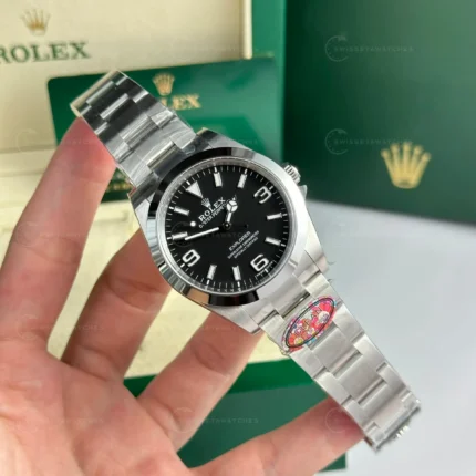 Rolex Explorer 214270 | Siyah Kadran | 39mm | Paslanmaz Çelik | Clean Factory | Super Clone | ETA Saat